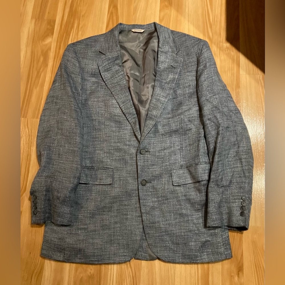 Hunting Horn Men’s Blazer-Blue/Gray Marl/Heather-Made in USA-Approx Sz. M/42R